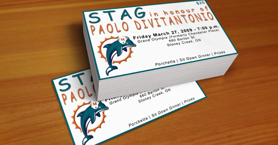Miami Dolphins Stag Ticket